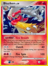 Blaziken · Platinum Pokémon card