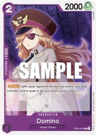 Domino #OP02-081 · Paramount War Pre-Release Cards One Piece card