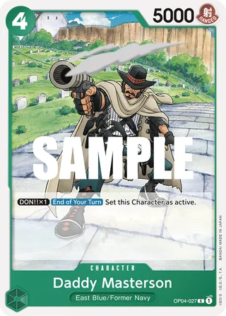 Daddy Masterson #OP04-027 · Kingdoms of Intrigue Pre-Release Cards One Piece card