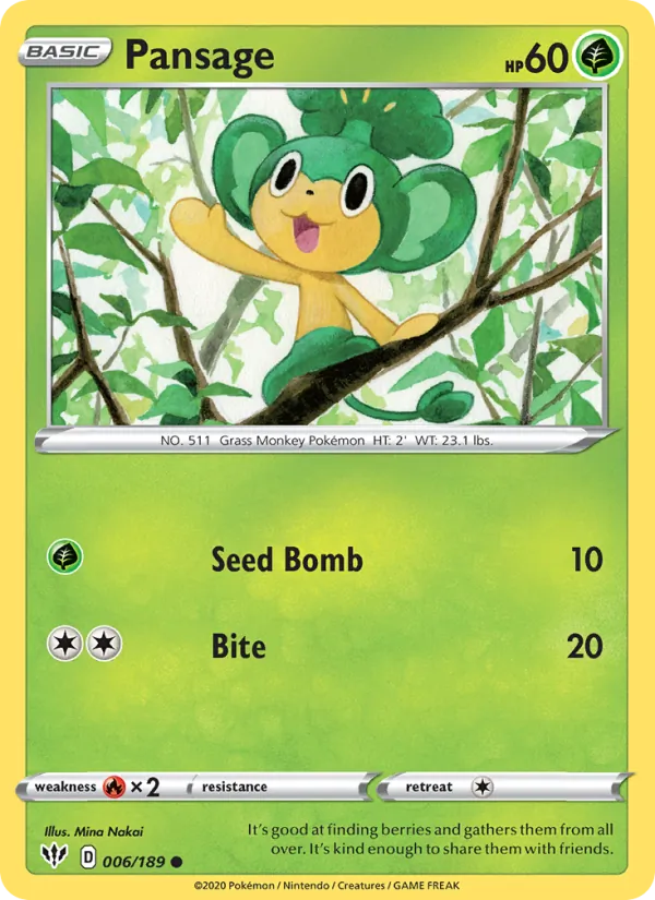 Pansage full card art