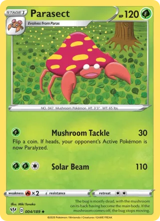 Parasect #4 · Darkness Ablaze Pokémon card