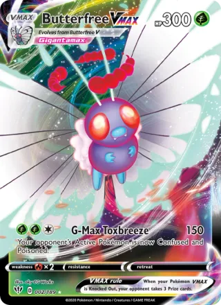 Butterfree VMAX #2 · Darkness Ablaze Pokémon card