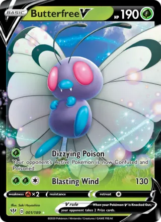 Butterfree V #1 · Darkness Ablaze Pokémon card