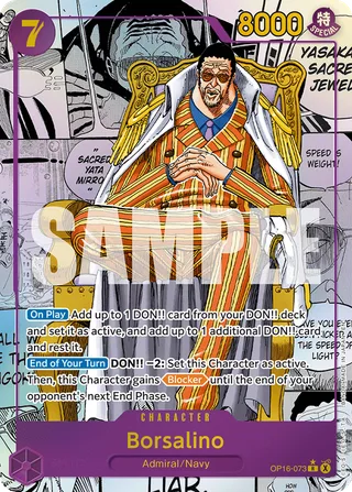 Borsalino (Manga) #OP16-073-manga · The Time of Battle One Piece card