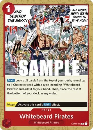 Whitebeard Pirates #OP02-022 · Paramount War Pre-Release Cards One Piece card