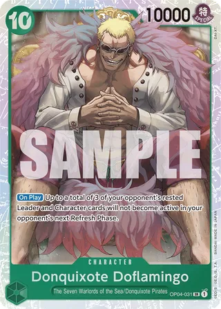 Donquixote Doflamingo (Alternate Art) #OP04-031-alternate-art · Premium Booster -The Best- One Piece card