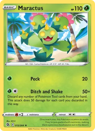 Maractus #12 · Fusion Strike Pokémon card
