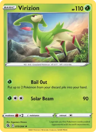 Virizion #15 · Fusion Strike Pokémon card