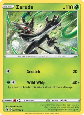 Zarude #27 · Fusion Strike Pokémon card
