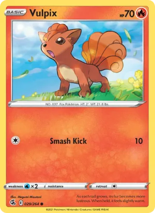 Vulpix #29 · Fusion Strike Pokémon card