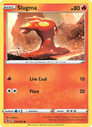 Slugma #34 · Fusion Strike Pokémon card