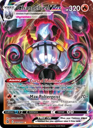 Chandelure VMAX #40 · Fusion Strike Pokémon card