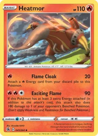 Heatmor #41 · Fusion Strike Pokémon card