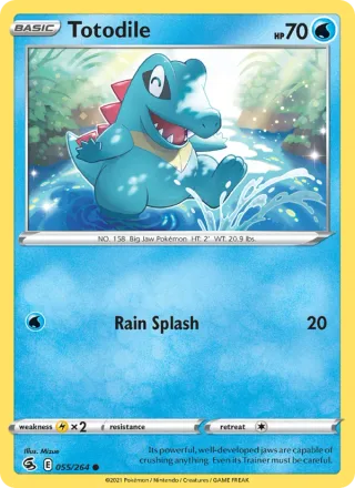 Totodile #55 · Fusion Strike Pokémon card