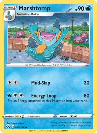 Marshtomp #63 · Fusion Strike Pokémon card