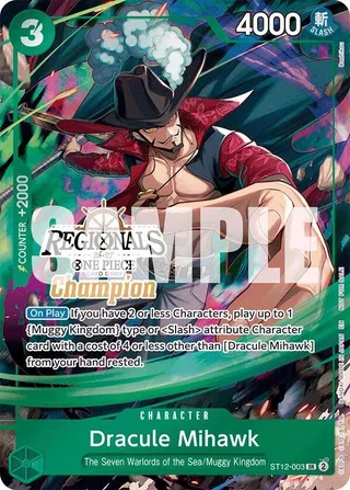 Dracule Mihawk (Regionals Champion Card Set 26-27) #ST12-003-regionals-champion-card-set-26-27 · One Piece Promotion Cards One Piece card