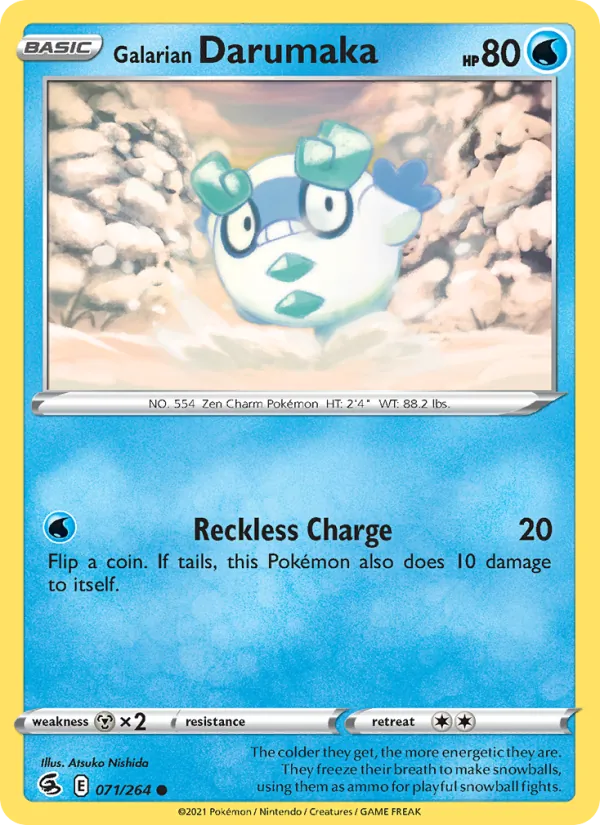 Galarian Darumaka full card art