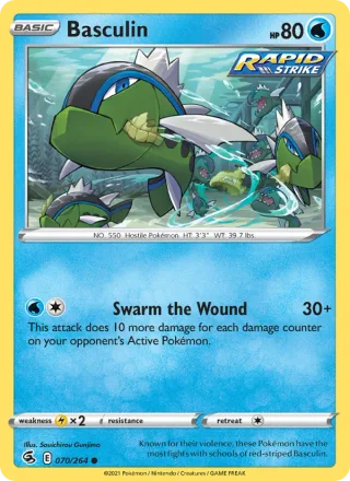 Basculin #70 · Fusion Strike Pokémon card