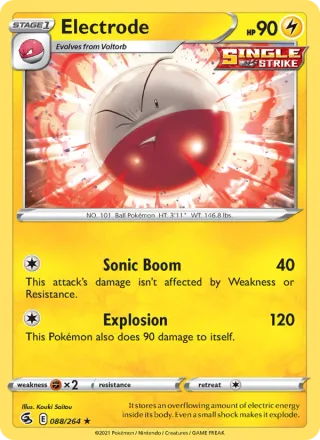 Electrode #88 · Fusion Strike Pokémon card