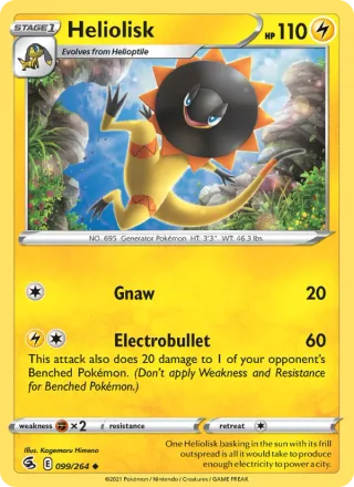 Heliolisk #99 · Fusion Strike Pokémon card