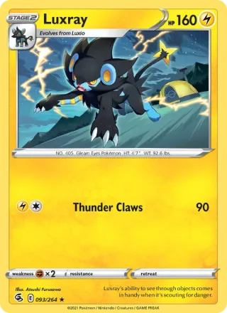 Luxray #93 · Fusion Strike Pokémon card