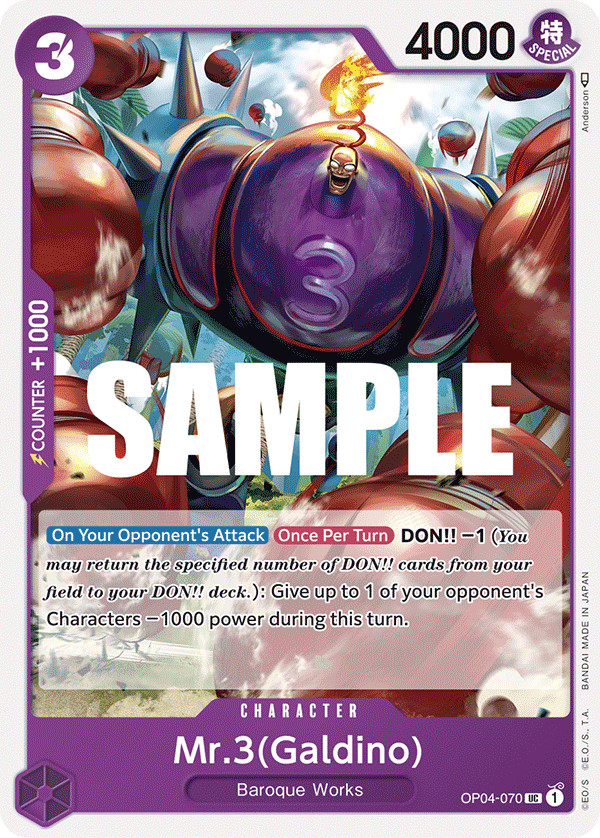 Mr.3 (Galdino) full card art