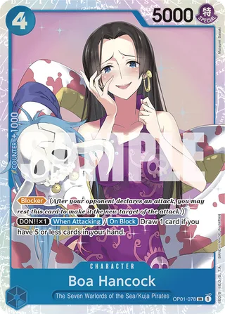 Boa Hancock (Alternate Art) #OP01-078-alternate-art · Premium Booster -The Best- One Piece card