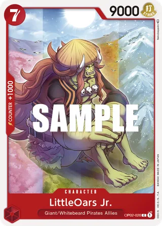 LittleOars Jr. #OP02-020 · Paramount War Pre-Release Cards One Piece card