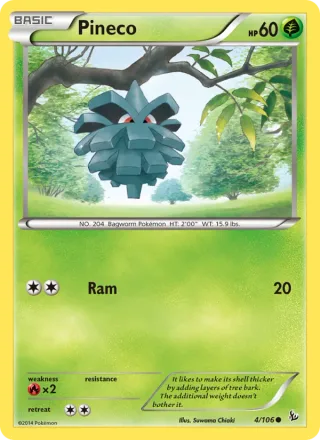 Pineco #4 · Flashfire Pokémon card