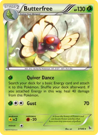 Butterfree #3 · Flashfire Pokémon card