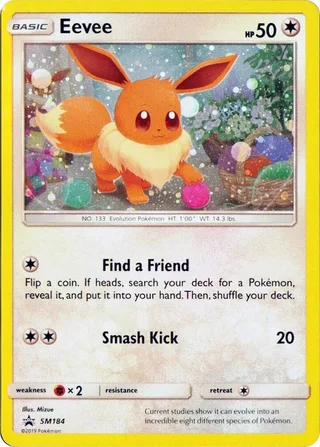 Eevee #SM184 · SM Black Star Promos Pokémon card