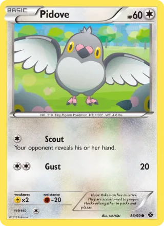 Pidove #83 · Next Destinies Pokémon card