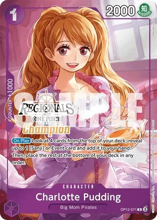 Charlotte Pudding (Regionals Champion Card Set 26-27) #OP12-071-regionals-champion-card-set-26-27 · One Piece Promotion Cards One Piece card