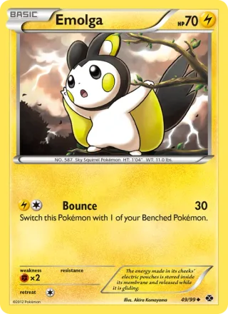 Emolga #49 · Next Destinies Pokémon card