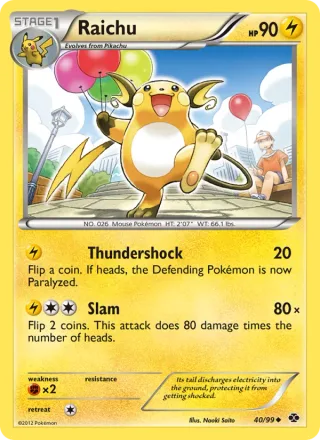 Raichu #40 · Next Destinies Pokémon card