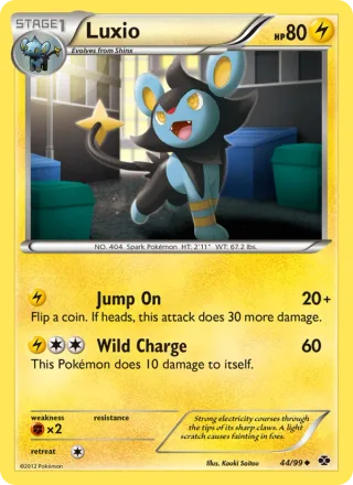 Luxio #44 · Next Destinies Pokémon card