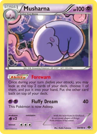 Musharna #59 · Next Destinies Pokémon card