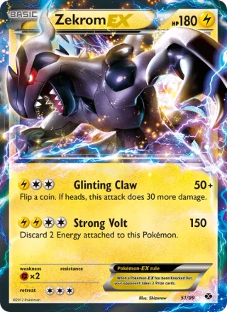 Zekrom-EX #51 · Next Destinies Pokémon card