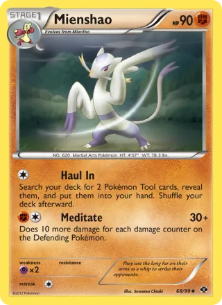 Mienshao #68 · Next Destinies Pokémon card