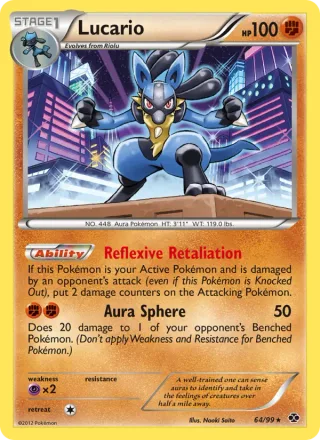 Lucario #64 · Next Destinies Pokémon card