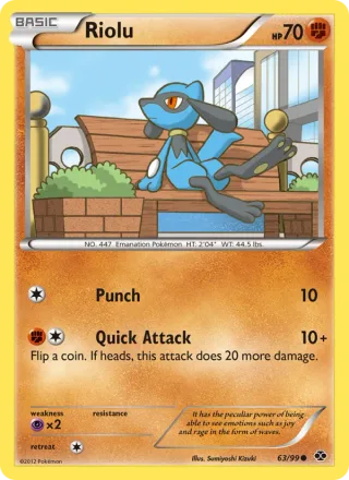 Riolu #63 · Next Destinies Pokémon card