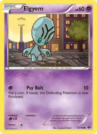 Elgyem #61 · Next Destinies Pokémon card