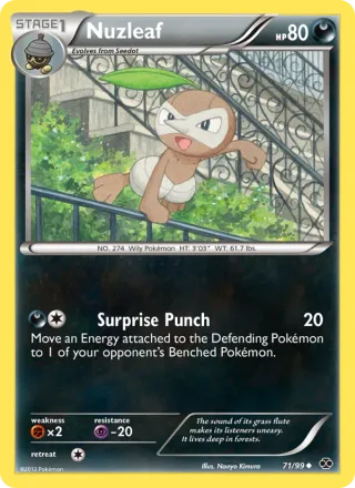 Nuzleaf #71 · Next Destinies Pokémon card