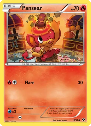 Pansear #15 · Next Destinies Pokémon card