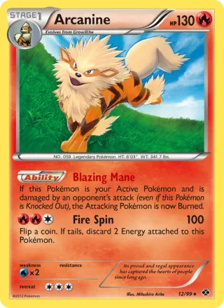 Arcanine #12 · Next Destinies Pokémon card