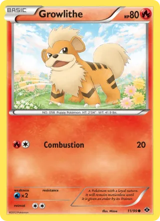 Growlithe #11 · Next Destinies Pokémon card