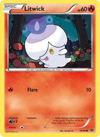 Litwick #18 · Next Destinies Pokémon card
