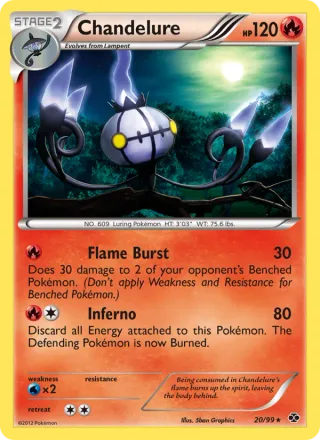 Chandelure #20 · Next Destinies Pokémon card