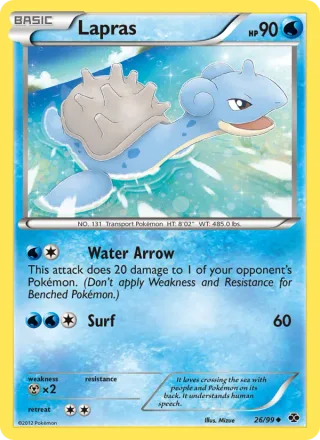Lapras #26 · Next Destinies Pokémon card