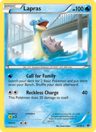 Lapras #25 · Next Destinies Pokémon card